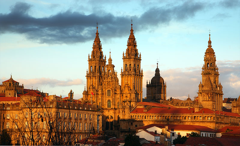 Sunset over Santiago de Compostela